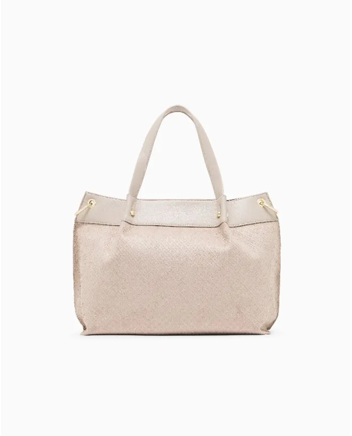 Armani Exchange Borsa a mano grande Sabbia