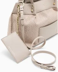 Armani Exchange Borsa a mano grande Sabbia
