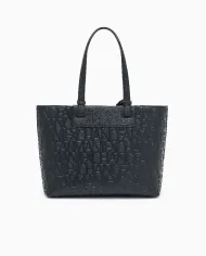 Armani Exchange Shopping bag logata Nero