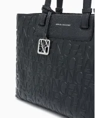 Armani Exchange Shopping bag logata Nero