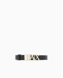 Armani Exchange Cintura donna reversibile in pelle Nero/Grigio