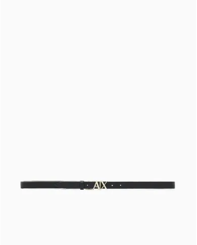 Armani Exchange Cintura donna reversibile in pelle Nero/Grigio