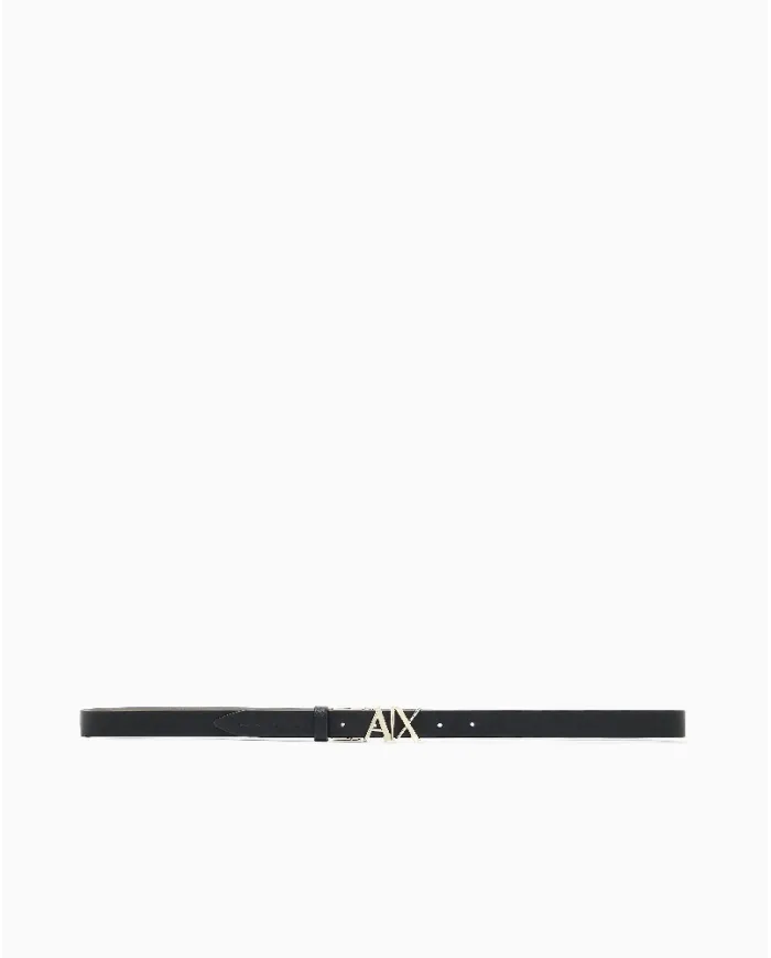 Armani Exchange Cintura donna reversibile in pelle Nero/Grigio