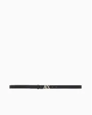 Armani Exchange Cintura donna reversibile in pelle Nero/Grigio