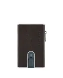 Piquadro Compact wallet con tasca monete Black square Testa moro