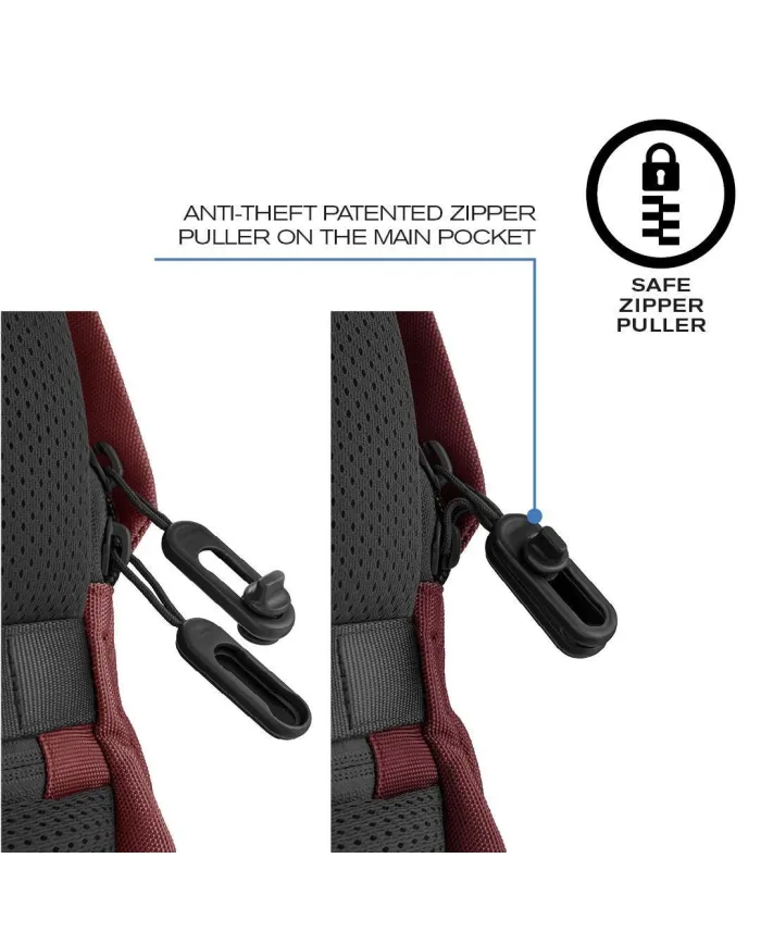 XD Design Zaino antifurto Bobby Soft Rosso