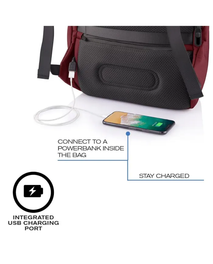 XD Design Zaino antifurto Bobby Soft Rosso