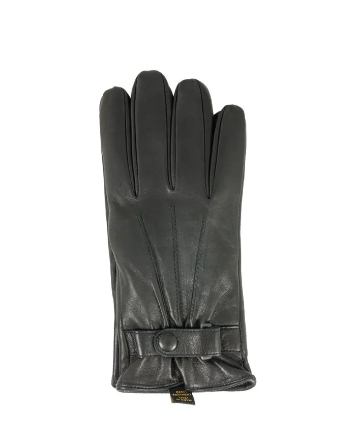 RAGUSO Guanti da uomo in pelle Nero