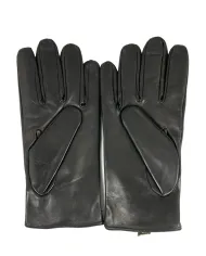 RAGUSO Guanti da uomo in pelle Nero