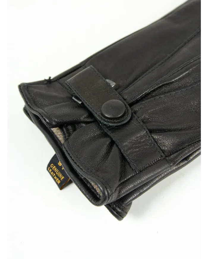RAGUSO Guanti da uomo in pelle Nero