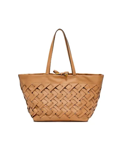 Gianni Chiarini Borsa in pelle intrecciata Nur Beige