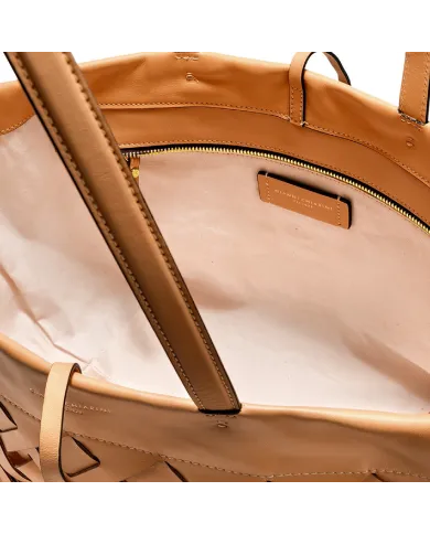 Gianni Chiarini Borsa in pelle intrecciata Nur Beige