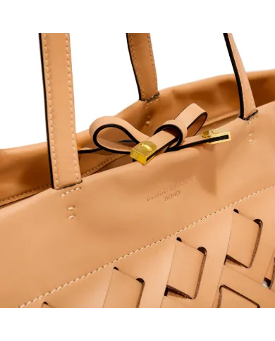Gianni Chiarini Borsa in pelle intrecciata Nur Beige