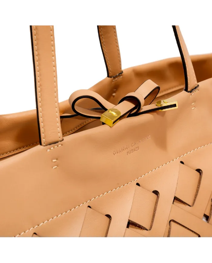 Gianni Chiarini Borsa in pelle intrecciata Nur Beige Gianni Chiarini Borsa in pelle intrecciata Nur Beige
