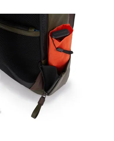 Piquadro Zaino in pelle porta pc 14, Harper Nero