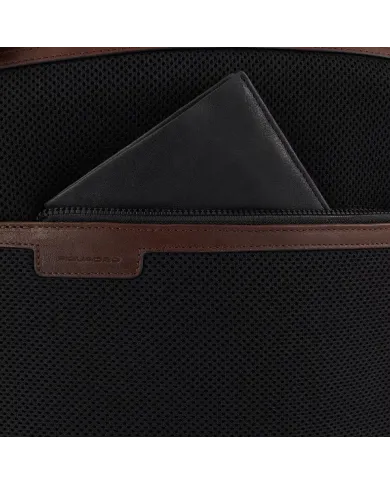Piquadro Zaino in pelle porta pc 14, Harper Nero
