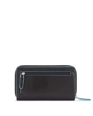 Piquadro Portafogli donna in pelle "Blue square" Nero