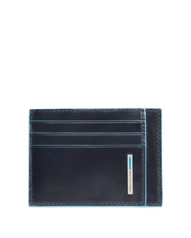 Piquadro Porta carte di credito in pelle "Blue square"