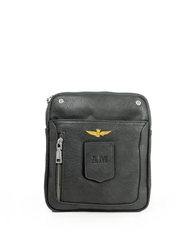 Aeronautica Militare Borsa piccola per uomo Pilot Testa moro Aeronautica Militare Borsa piccola per uomo Pilot Testa moro