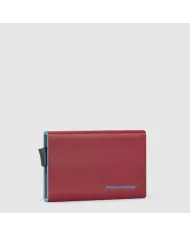 Piquadro Porta carte di credito con tasca per monete Blue square Rosso