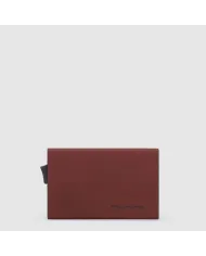 Piquadro Porta carte di credito con tasca per monete Black Square Cuoio