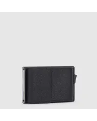 Piquadro Porta carte di credito con tasca per monete Black Square Nero
