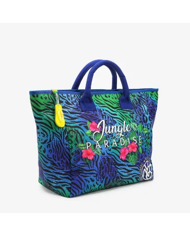 Y Not Borsa mare Jungle paradise Blu/Multicolor