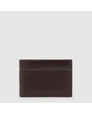 Piquadro Portafoglio uomo in pelle Blue square revamp Mogano