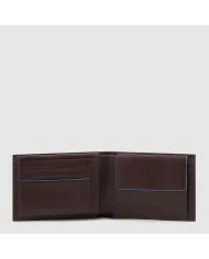 Piquadro Portafoglio uomo in pelle Blue square revamp Mogano