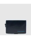 Piquadro Porta carte di credito doppio con sliding system Blue Square