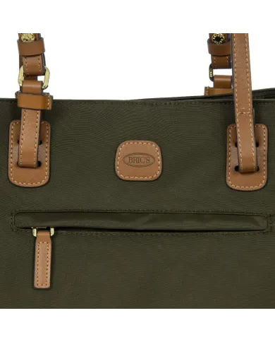 Bric's Borsa a tracolla in tessuto X Collection Verde