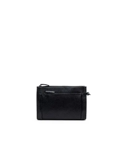 Gianni Conti Pochette in pelle con polsino Nero