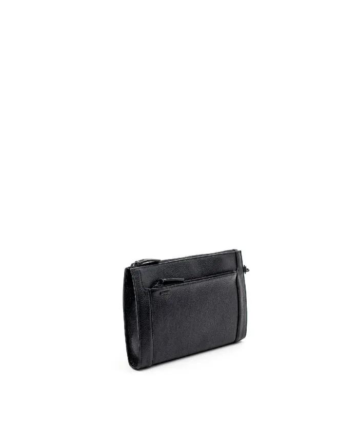 Gianni Conti Pochette in pelle con polsino Nero