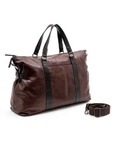 Gianni Conti Borsone in pelle vintage Testa moro