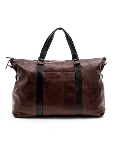 Gianni Conti Borsone in pelle vintage Testa moro