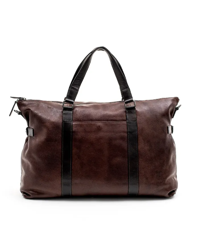 Gianni Conti Borsone in pelle vintage Testa moro