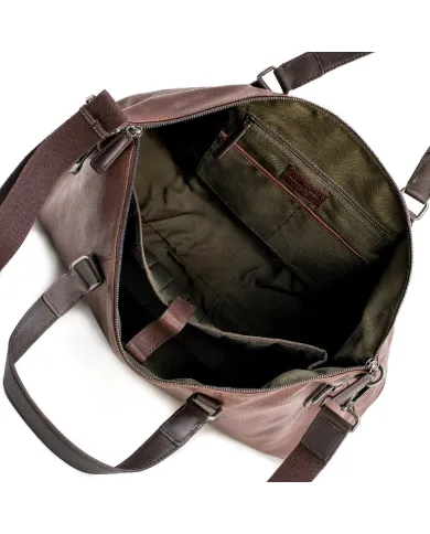 Gianni Conti Borsone in pelle vintage Testa moro