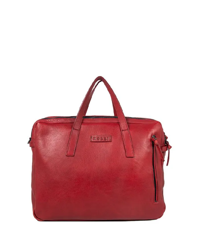 Bruno Rossi Cartella due manici in pelle Rosso