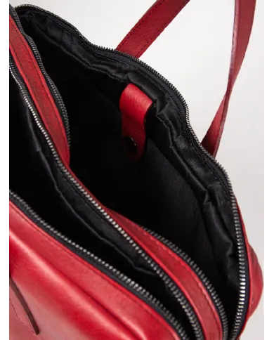 Bruno Rossi Cartella due manici in pelle Rosso