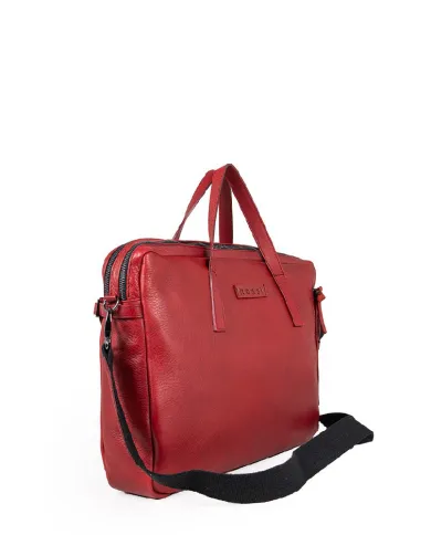 Bruno Rossi Cartella due manici in pelle Rosso