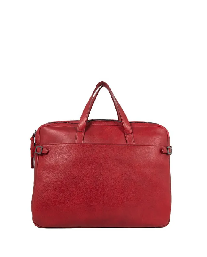 Bruno Rossi Cartella due manici in pelle Rosso