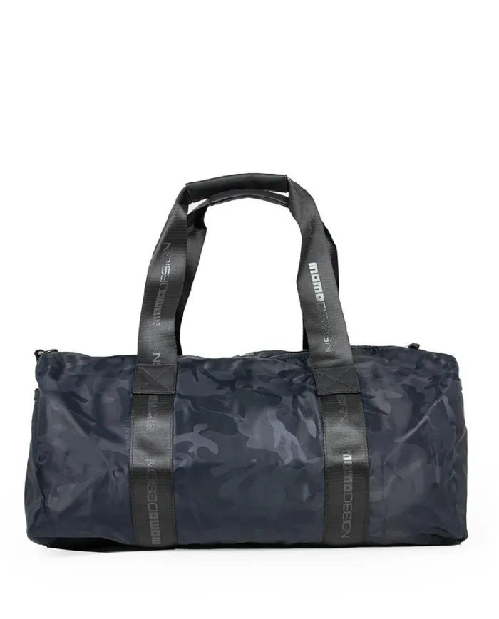 Momo Design Borsone in tessuto camouflage Blu