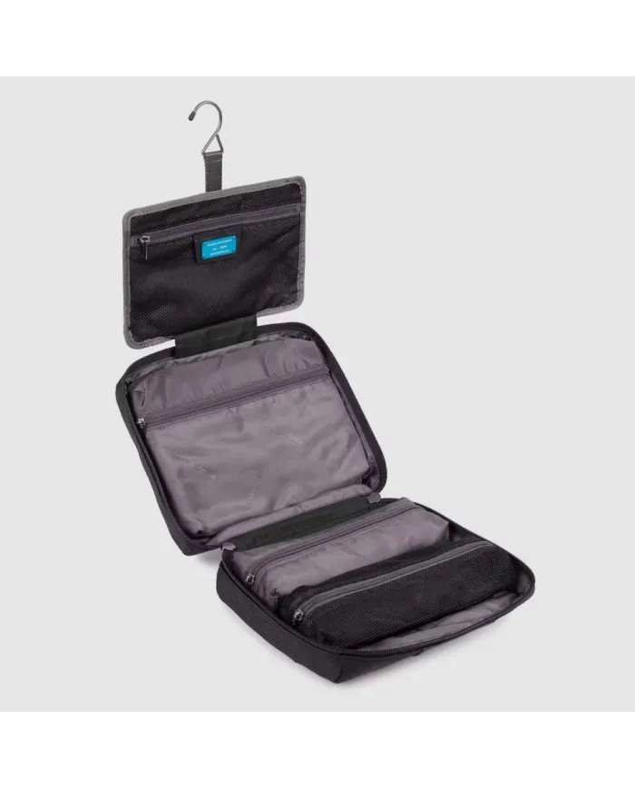 Piquadro Necessaire tessuto riciclato Brief 2 Nero