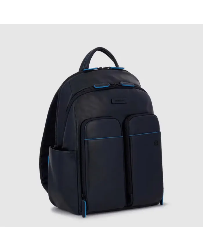 Piquadro Zaino in pelle porta pc 14 Blue square B2V