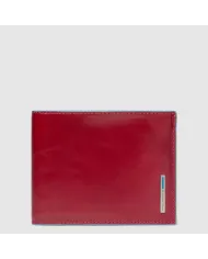 Piquadro Portafoglio uomo in pelle Blue square Rosso