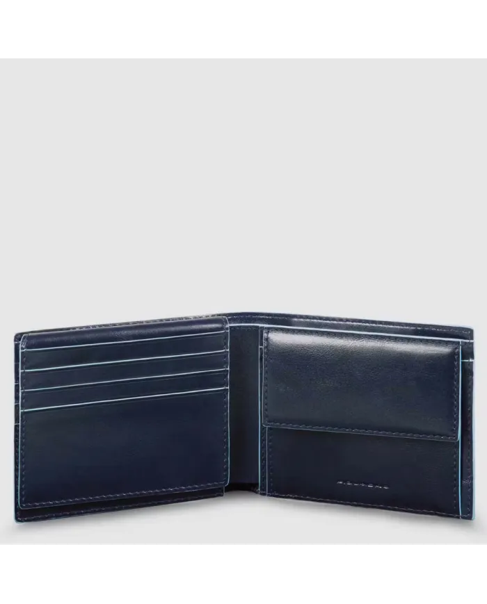Piquadro Portafoglio uomo in pelle Blue square