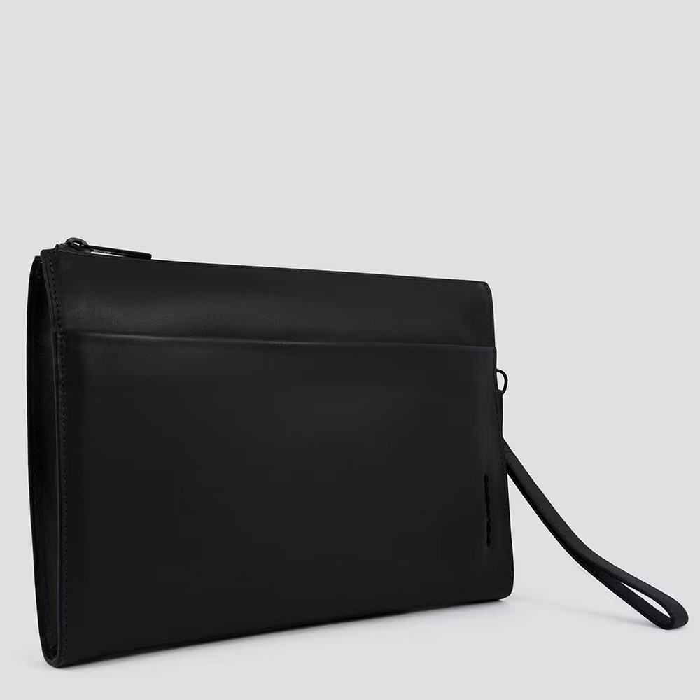 Piquadro Pochette uomo in pelle Tiger Nero