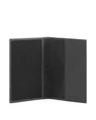 Piquadro Porta passaporto in pelle Black Square. Nero