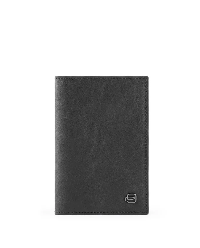 Piquadro Porta passaporto in pelle Black Square. Nero