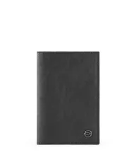 Piquadro Porta passaporto in pelle Black Square. Nero